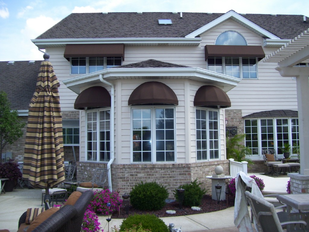 Residential Awnings installed on home in Hinsdale, Illinois