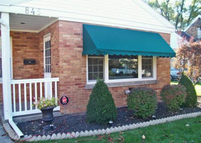 green awning installed on home in Tinley Park